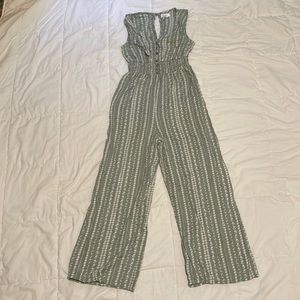 Xs Green and White Japna Romper